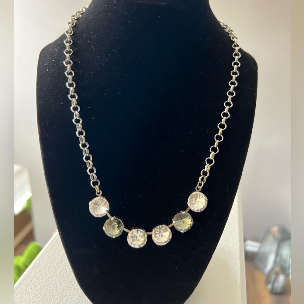 Made with Love CZ necklace black and clear stones